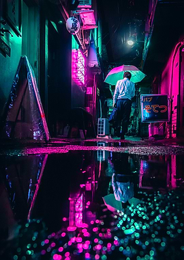Salaryman in TOKYO rain