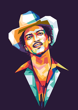 BM Musician Pop Art Cowboy Portrait