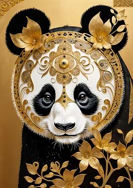 Golden Panda Portrait