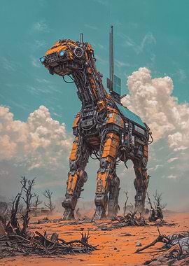 Mechanical Horse in a Wasteland