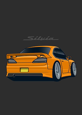 Nissan Silvia Chibi Cartoon