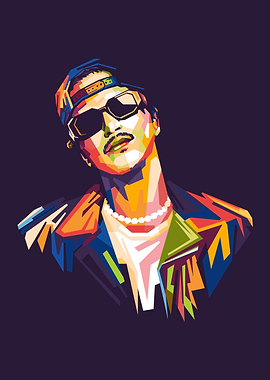 Bruno Mars Pop Art Portrait