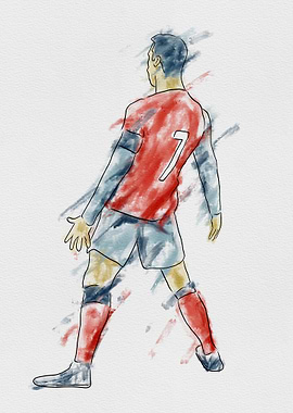 Cristiano Ronaldo Watercolor