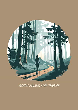 Nordic Walking is My Therapy – Active Lifestyle Tee