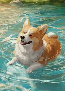 Corgi Dog Anime