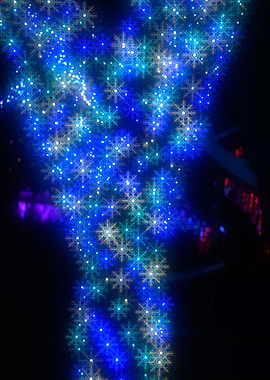 Blue Snowflake Lights