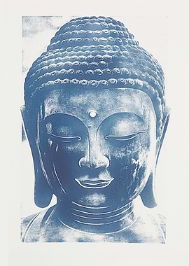 Blue Buddha Print