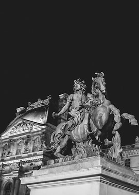 Louvre Statue at Night