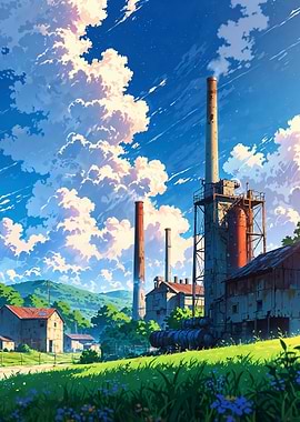 Factory Under a Blue Sky anime