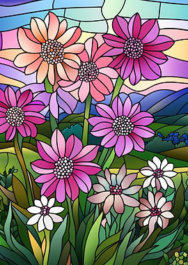 Stained Glass Flowers