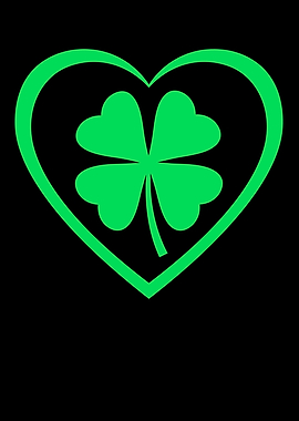 Green Clover Heart