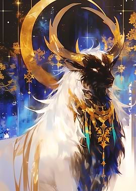 Golden Antlered Creature