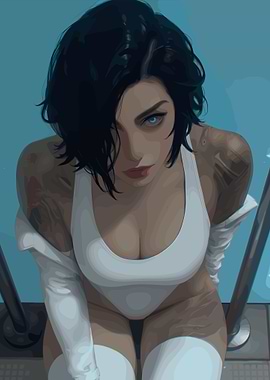 Woman with Blue Eyes