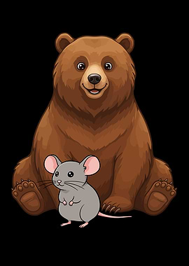 Bear and Mouse Cartoon