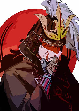 Samurai Warrior Illustration