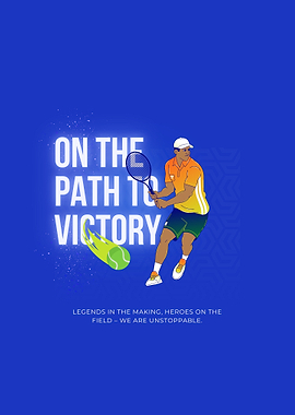 Tennis Player Victory Poster