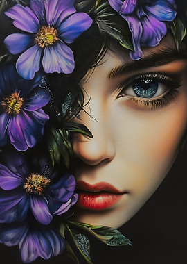 Floral Woman Portrait