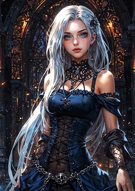 Enigmatic Gothic Sorceress