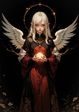 Angelic Elf with Orb