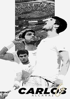 Carlos Alcaraz Tennis Poster