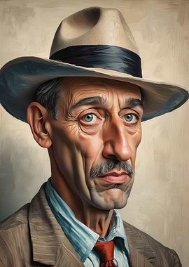 Man in a Hat Portrait