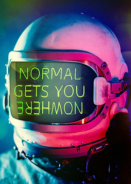 Beyond The Ordinary – Neon Astronaut Sci-Fi Art