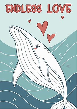 Whale Love Illustration