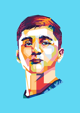 Abdukodir Khusanov Pop Art Portrait