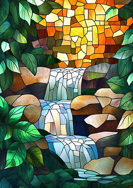 Stained Glass Waterfall