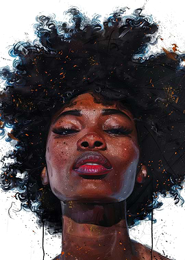 Woman with Afro