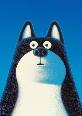 Curious Dog Illustration