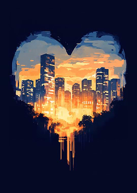 Cityscape Heart