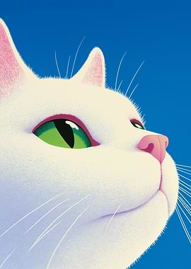 White Cat Portrait