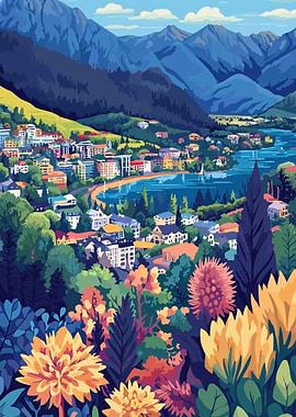 Queenstown New Zealand Minimalist Art