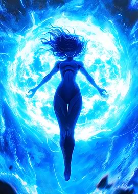 Blue Energy Woman