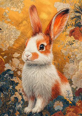 Golden Rabbit Illustration