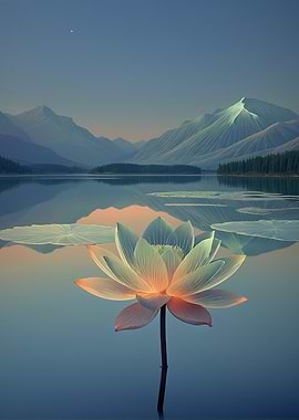 Lotus Flower Lake Serenity