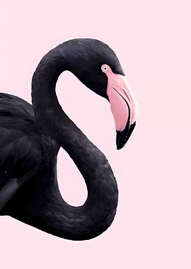 Black Flamingo Portrait