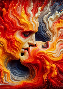 Abstract Love Kiss