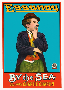 Charlie Chaplin By the Sea Poster
