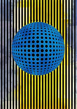 Blue Sphere with Black Dots