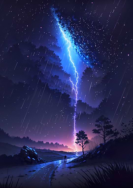 Lightning Storm Night