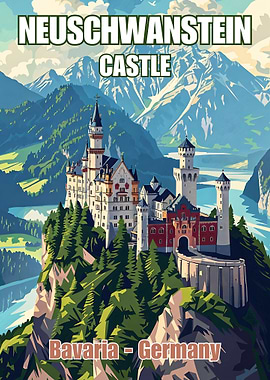 Neuschwanstein Castle in Germany Poster