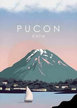 Pucón, Chile travel poster