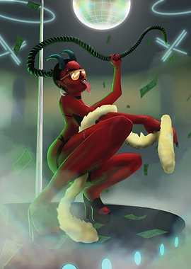 Devilish Pole Dancer