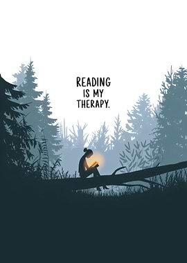 Reading is My Therapy – Book Lover Bookworm