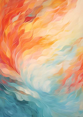 Abstract Flame & Water