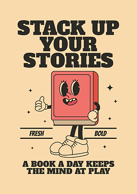 Retro Cartoon Book Character