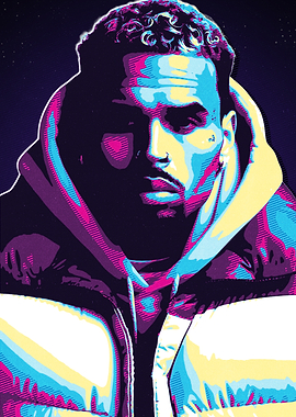Chris Brown Pop Art Portrait