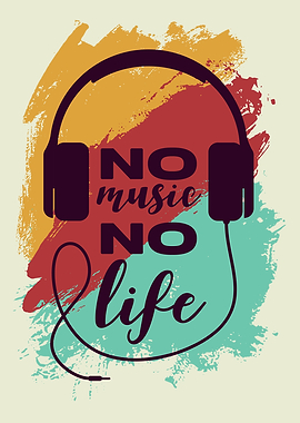 Headphones with motivational quote.